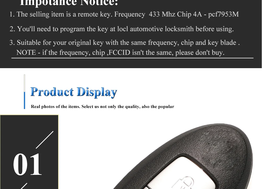 Keyforkess S180144102 2BTN 433.92MHz 4A pcf7953M chiave a distanza per auto per NISSAN x-trail Qashqai Pulsar 2014-2017 Smart Keyless Entry 12 Keyforkess S180144102 2BTN 433.92MHz 4A pcf7953M chiave a distanza per auto per NISSAN x-trail Qashqai Pulsar 2014-2017 Smart Keyless Entry - H4a0482e20bb94764a15c460532319348l