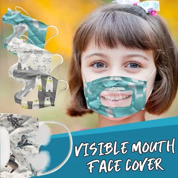 

Mascarillas Child Transparent Camouflage Mask With Clear Window Visible Expression Face Cover Special Mask Masques Lavables