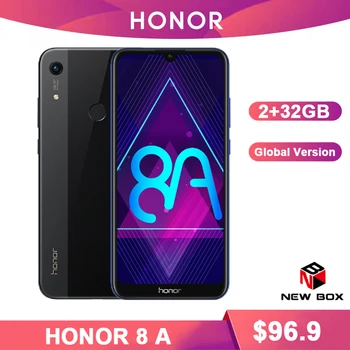 

HONOR 8A Smartphone 6.09 inch MT6765 Octa Core Global ROM Android 9.0 face unlock 3020mAh Mobile Phone