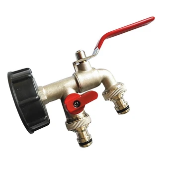 

IBC Fuel Tank Connector 1000 Liter Home Garden Water Connector Double Faucet Adapter For Water Tank Garden Connector Water Tap