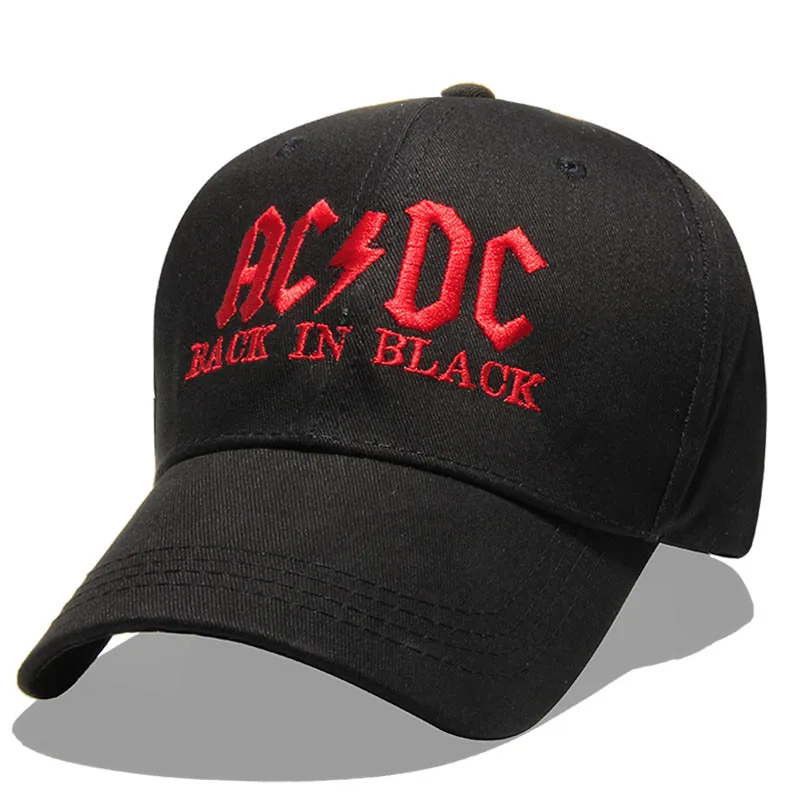 

AC/DC Band Baseball Cap Rock Hip Hop Cap Men Snapback Hat Embroidery Letter Casual DJ ROCK Dad Hat