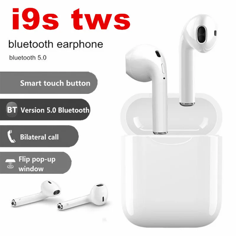 

i9sTws Earphone Wireless Bluetooth 5.0 Mini Earbuds Headphone With Mic Charging Box Sport Headset For huawei iphone xiaomi Phone