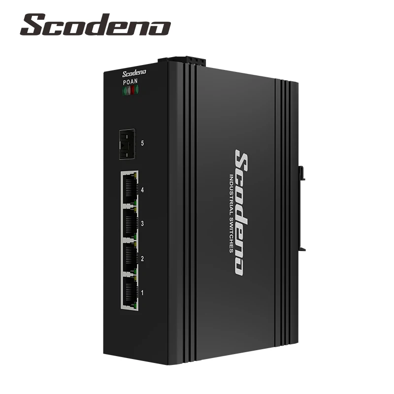 Промышленный гигабитный PoE + сетевой управляемый коммутатор Scodeno 8 гигабитных RJ45
