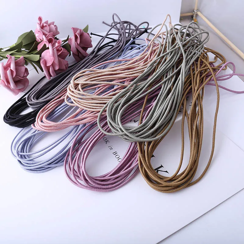 

New 5M Colorful High Quality Coarse Elastic Band Round Elastic Rope 2.5MM Rubber Band Elastic Line DIY Sewing Accessories