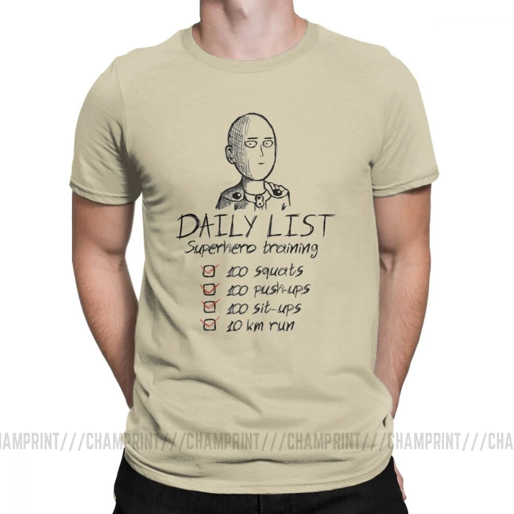 One Punch Man, футболки для мужчин, Saitama OPM Oppai, Аниме Манга, чистый хлопок, футболки, короткий рукав, футболка, одежда с принтом - Цвет: Хаки