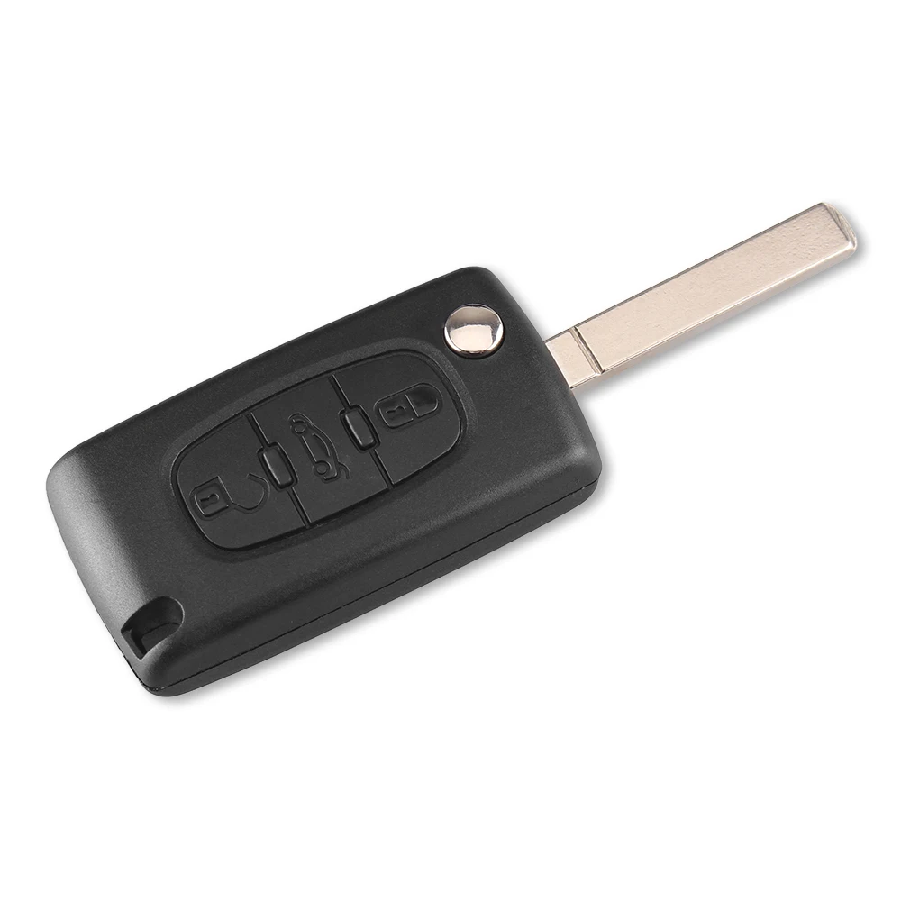 KEYYOU VA2 Автомобильный ключ ASK 433 МГц ID46-PCF7941 для peugeot 207 407 306 партнер ect 3 кнопки флип пульт дистанционного Fob CE0523