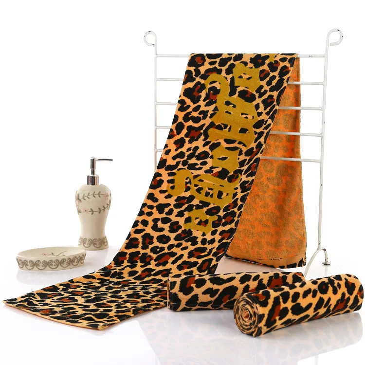 

Towel Bath towel Ma'am Face towel Yoga Printing Sandy beach Meditation leopard print 100% cotton movement