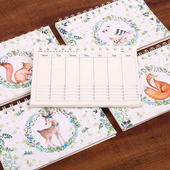 

Korean Stationery Notebook Deer Cartoon Animals Study Efficiency Manual Daily Planner Schedule Management Portable Notes List
