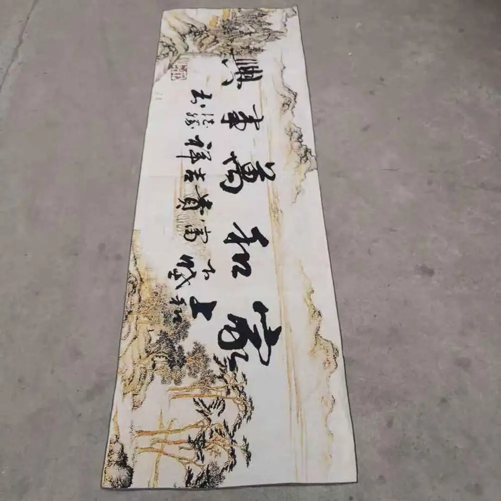 

Home and everything xing zhaocai thangka embroidery hanging painting machine embroidery brocade painting Chinese style home deco