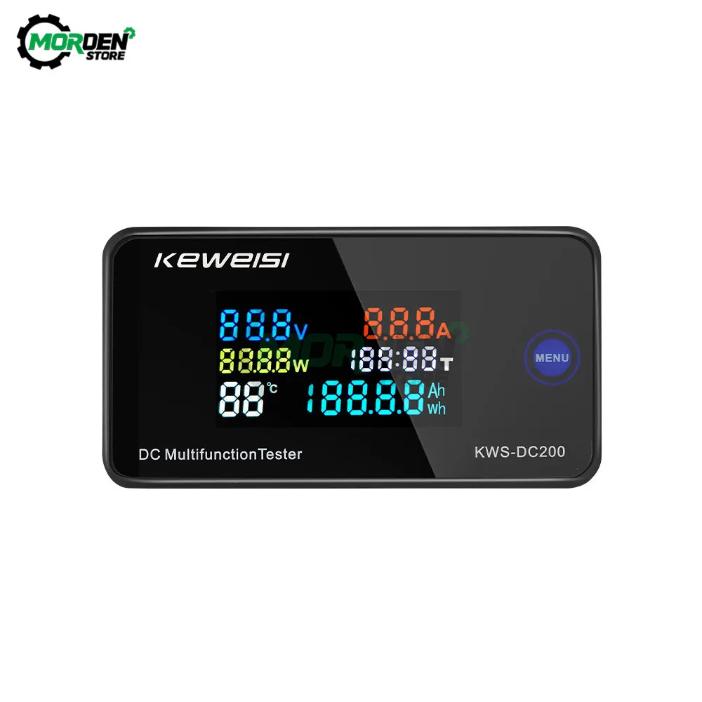 

Dropship KWS-DC200 Digital Voltmeter DC 0-200V Voltage Seven Functions Power Energy Meter LED Color Display Wattmeter New