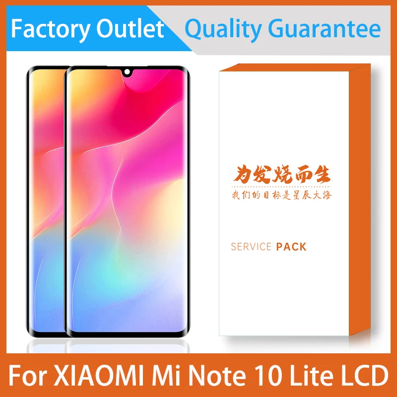 Дисплей 6 47 ''для Xiaomi Mi Note 10 Lite ЖК-дисплей M2002F4LG M1910F4G сенсорный экран дигитайзер