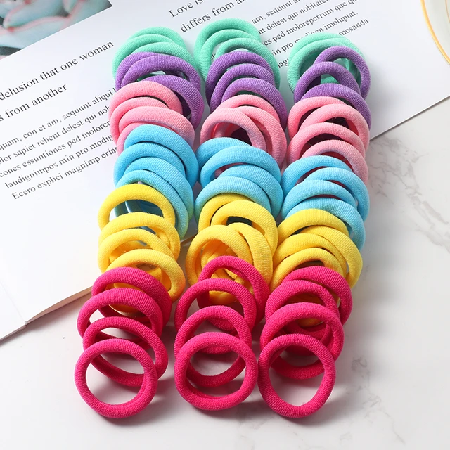 Gomas elásticas básicas para el pelo para mujer, accesorios para el cabello  de 30/50 unids/set - AliExpress