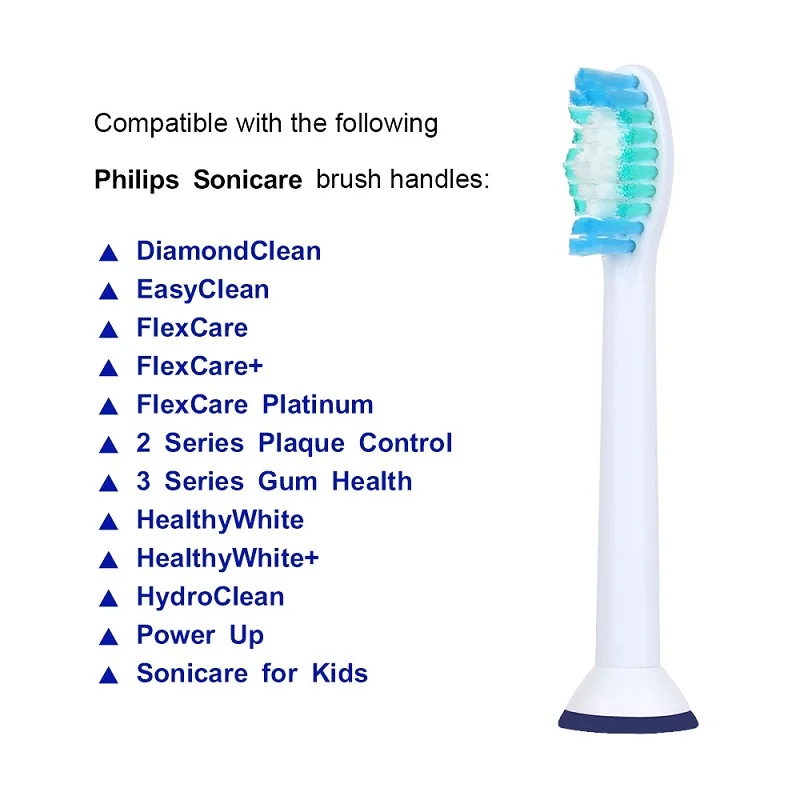 8 шт. HX6015 Съемные насадки для зубной щетки для Philips Sonicare Proresult чистые электрические головки зубной щетки с пылезащитной крышкой