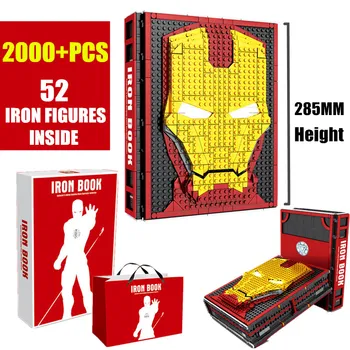 

New MOC Iron Man Collections Book Fit Lepining Marvel Avengers Building Blocks Bricks Toys SY1361 Christams Gifts for Children