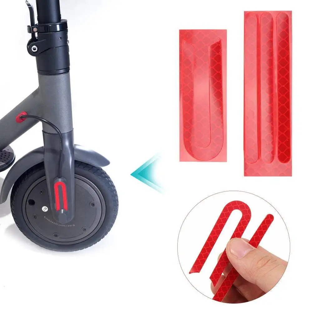 

Front Rear Wheel Tyre Cover Protective Rubber Reflective Stickers For Mijia M365 E-Scooter Skateboard Parts Red