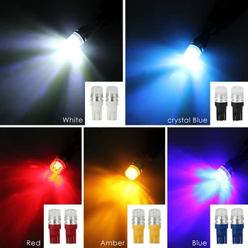 

10pcs T10 Wedge 12V LED Light Bulbs 5730 192 168 194 High Power Super White 5 Colors Optional Colorful Lighting Bulb