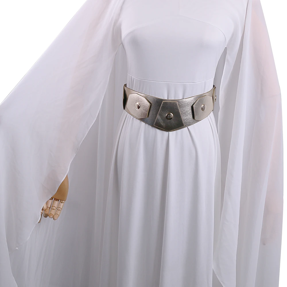 Princess Leia Costume Leia Dress White Adult Star Wars the Last Jedi Costume Dressed Halloween Fancy Dress Costume Cosplay New (6)