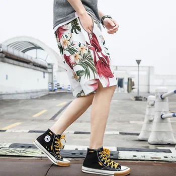 

Running Shorts Men Casual Summer Pants Male 4XL Gym Bodybuilding Fitness Swiming Nylon Bermuda Masculina Floral Clothing EE5DK