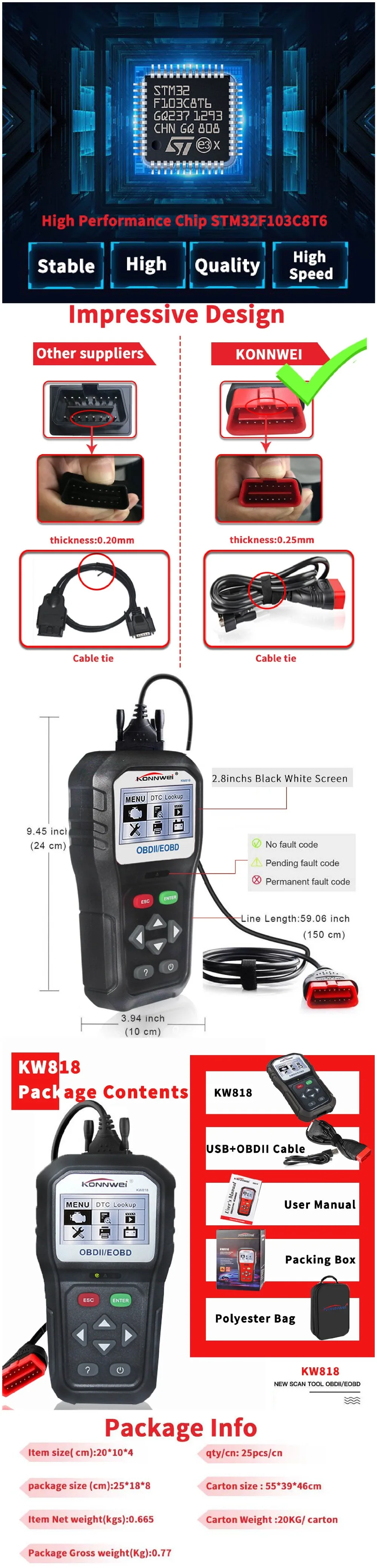 Автомобильный диагностический сканер OBDII ODB2 EOBD батарея тестер 12 в автомобильный код считыватель инструмент 6 язык выбор автомобильный осмотр