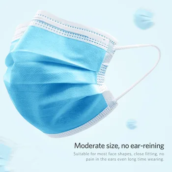 

Disposable Face Mask 3 Layer Filter Face Mask Disposable Mask Dust Protective Face Masks Mouth Mask Breathable Mask 50pcs 100pcs