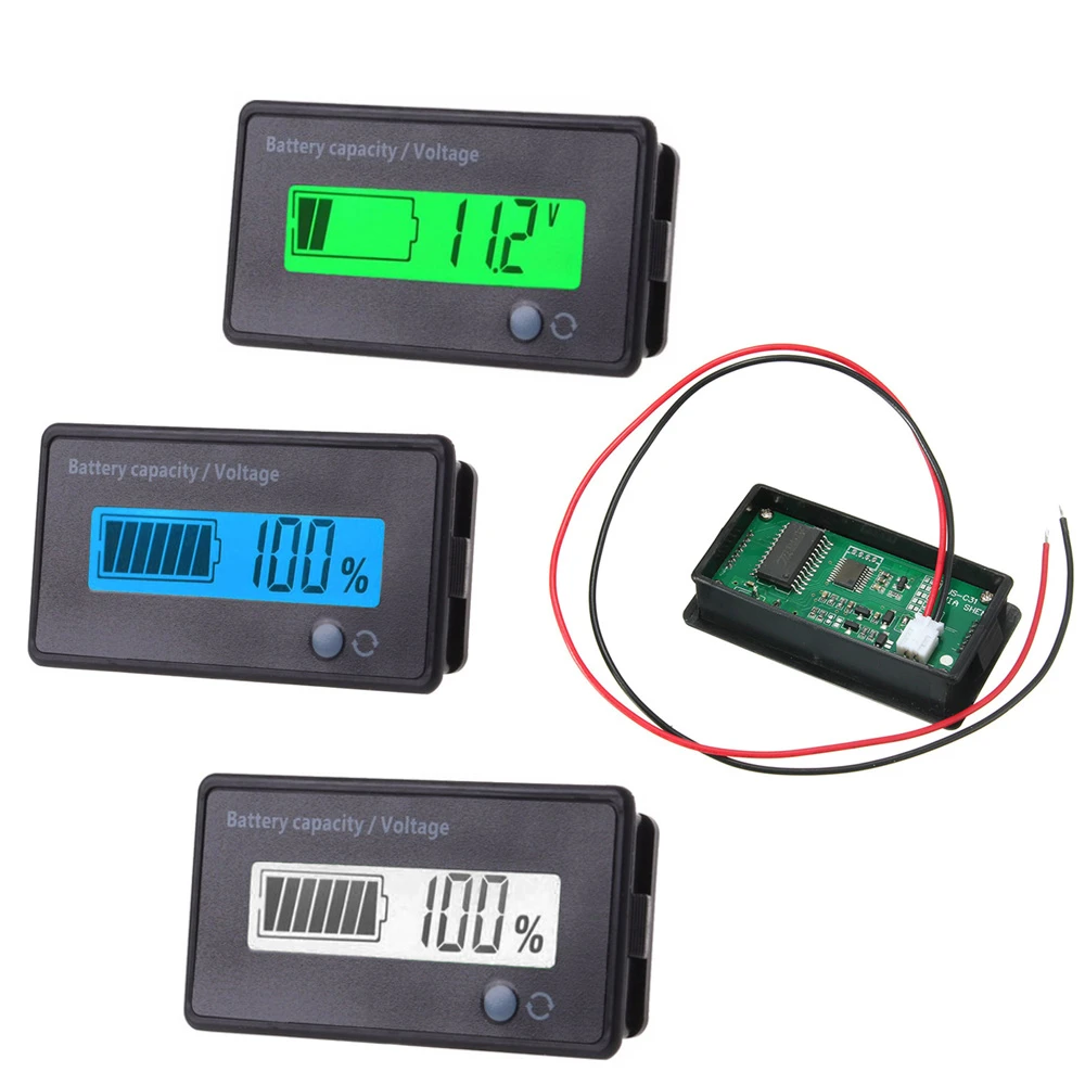 12V-48V Acid Lead Lithium Battery Capacity Indicator Voltage Tester Voltmeter 12V-48V Acid Lead Lithium Battery Capacity Indicator Voltage Tester Voltmeter
