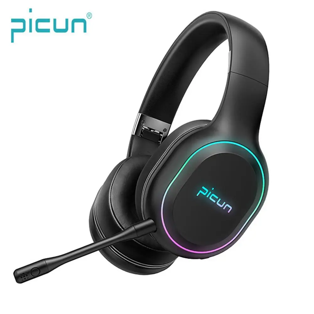 Picun P80S игровых гарнитур большие наушники с светильник микрофоном стерео