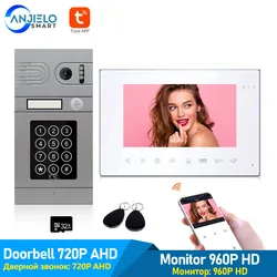 Tuya – visiophone intelligent avec écran 960P/AHD, 7 pouces, wi fi, système d'interphone pour la maison, avec application Mobile, verrouillage électrique et télécommande 