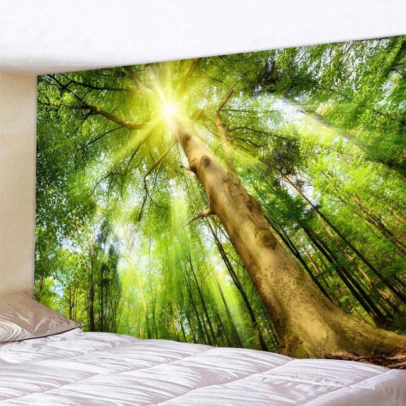 Natural Forest Scenery Home Decoration Tapestry Bohemian Decoration