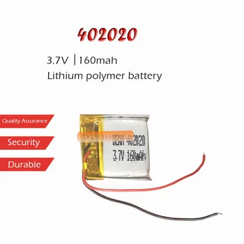 

1PC 3.7V 160mAh Li-ion Battery 402020 Lithium Polymer Rechargeable Battery for MP3 MP4 MP5 bluetooth headset smart bracelet