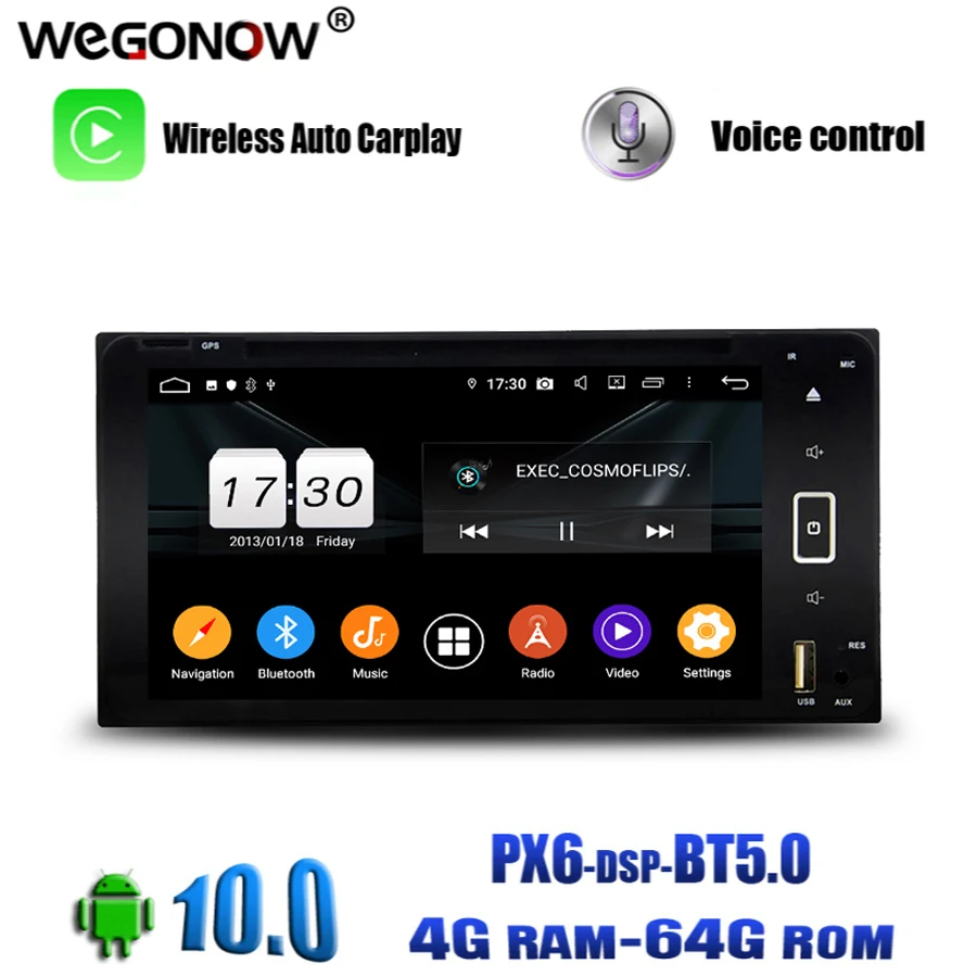 DSP Android 10 0 для Toyota RAV4 Corolla Vios Hilux Land Cruiser 4 Гб ОЗУ 64 ПЗУ автомобильный DVD-плеер Wifi 4G RDS