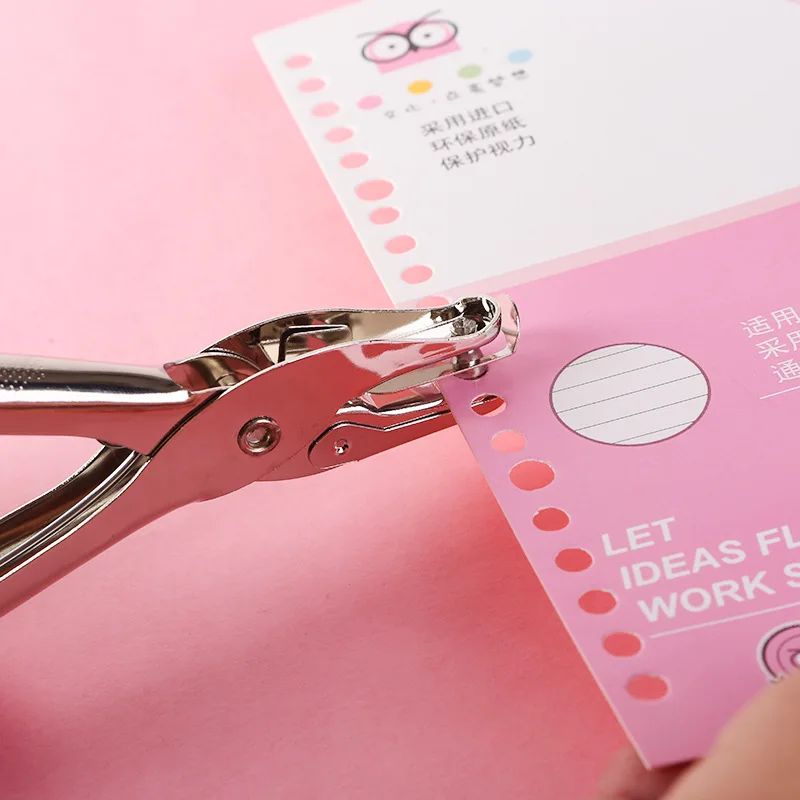 Metal Paper Punch Circle Single Hole Punches 3/6mm Pore Diameter Cutter Tools Puncher Hand Paper Scrapbooking Border Punches