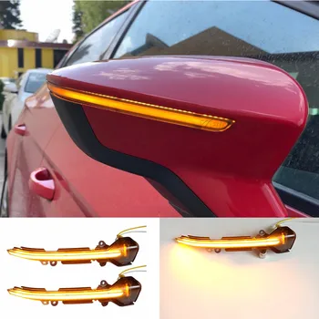 

Pair Dynamic Blinker for Seat Leon III 5F Ibiza KJ Arona LED Turn Signal Side Mirror Indicator light 2013 2014 2015 2017 2018