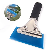 FOSHIO резиновый скребок для окон с ручкой, инструмент для чистки автомобиля, скребок для очистки воды, углеродное волокно, виниловая обертка, инструмент для автоматического тонирования