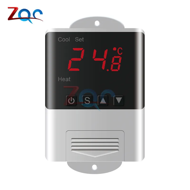 Переменный ток 110 В 220 В светодиодный цифровой регулятор температуры Термостат Термометр холодильное охлаждение нагрев регулятор температуры инкубатор