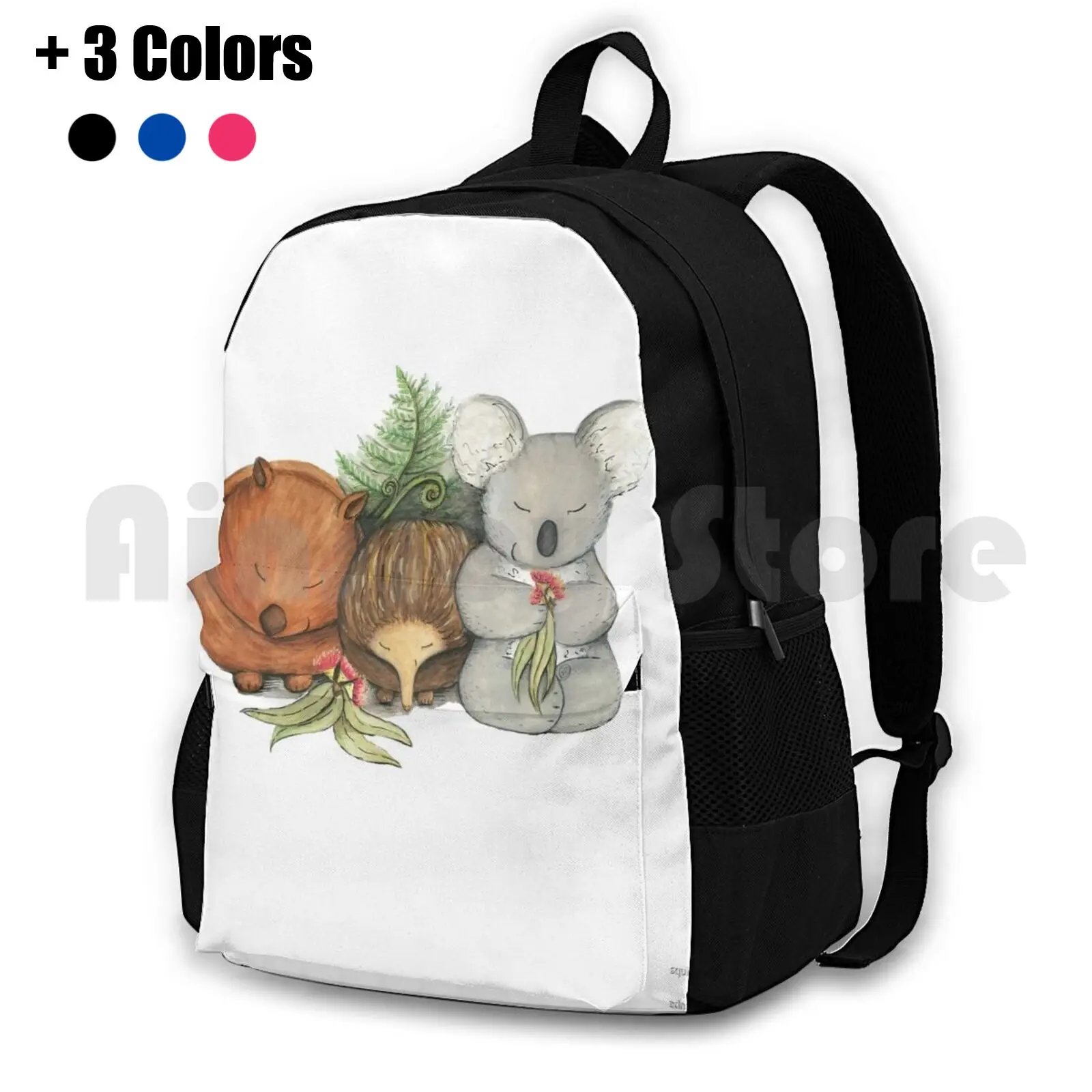 

Native Australian Animal Babies – With Koala , Wombat And Echidna Outdoor Hiking Backpack Riding Climbing Sports Bag Koala