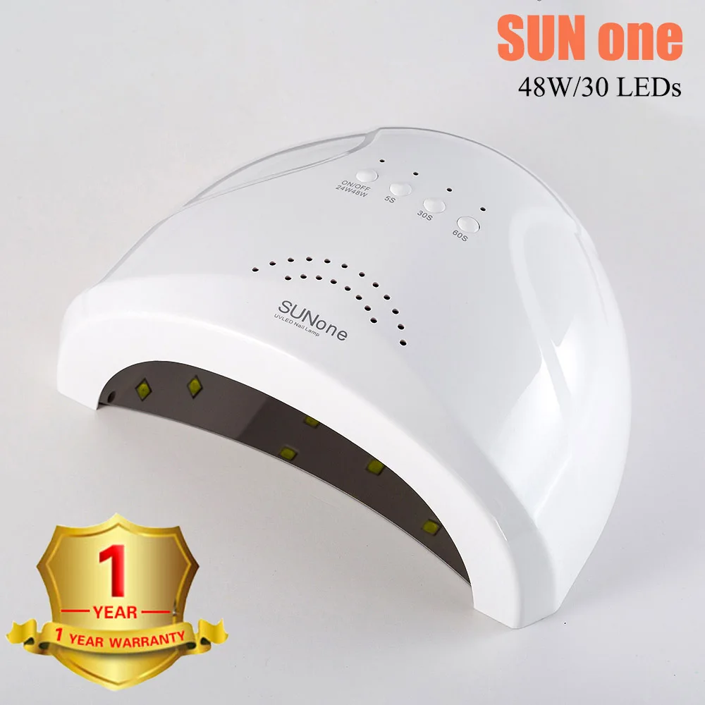 Новый SUN one 48 Вт УФ светодиодный гель лампа Сушилка для ногтей белый светильник