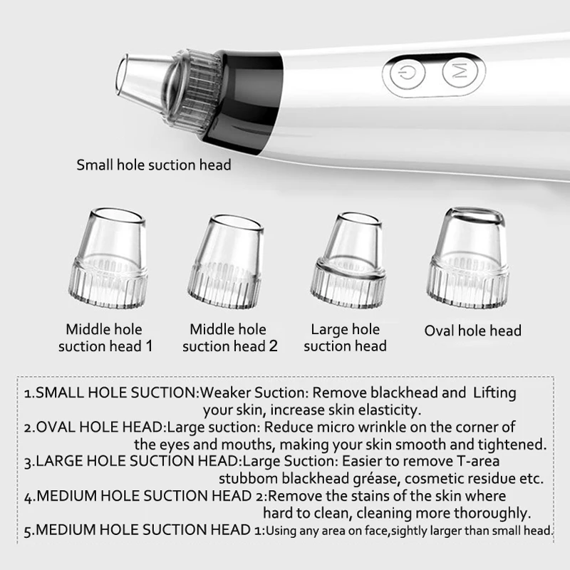 Глубокое лицо поры очищающее средство от черных точек для удаления вакуумное электрическое всасывание акне лица спа красота инструмент для ухода за кожей с 5 скоростями регулируемый