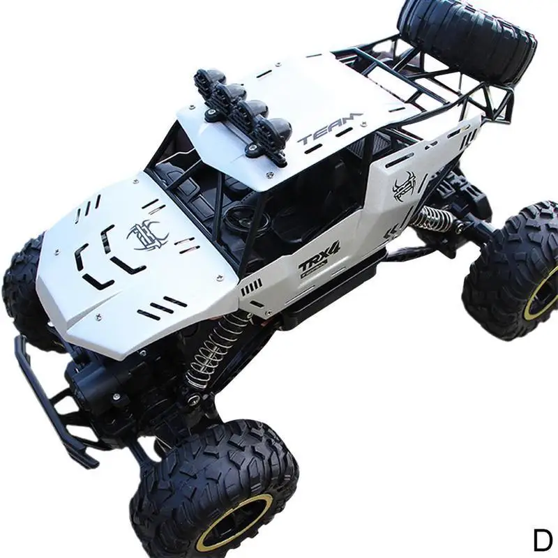 2,4 GHz Электрический 4WD RC внедорожный автомобиль игрушки 1:12 из алюминиевого сплава для подзарядки гигантский грузовик для детей Рождественский подарок для улицы игрушка для взрослых - Цвет: D(37cm)