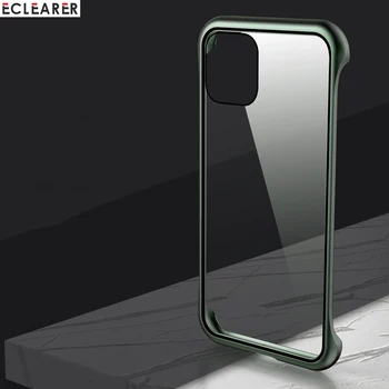 

For iPhone 11 Pro Max Case Magnet Aluminum Metal Borderless Shockproof Case For iPhone 11/ Pro/ Max Clear Back Glass Cover Cases