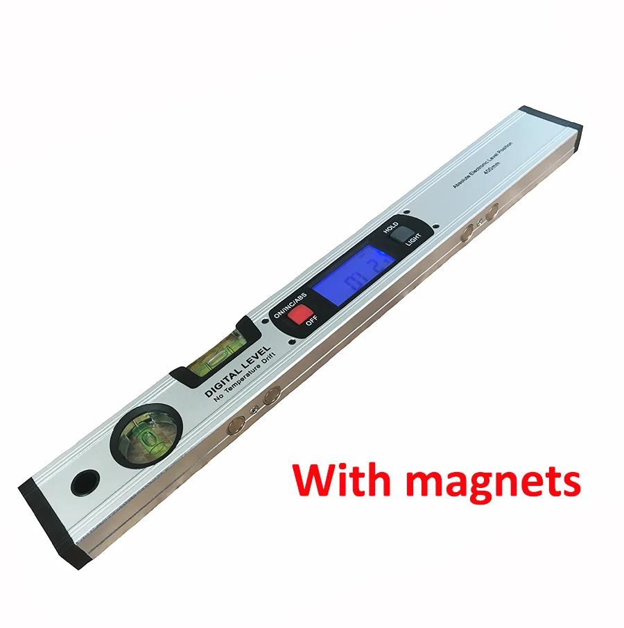 400mm LCD Digital Display Non-magnetic Spirit Level Ruler for Woodworking Tools