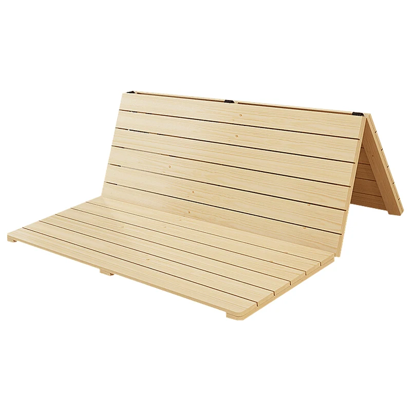 Hardboard Bed Pine Modern Simple Folding Row Skeleton Home Solid Wood