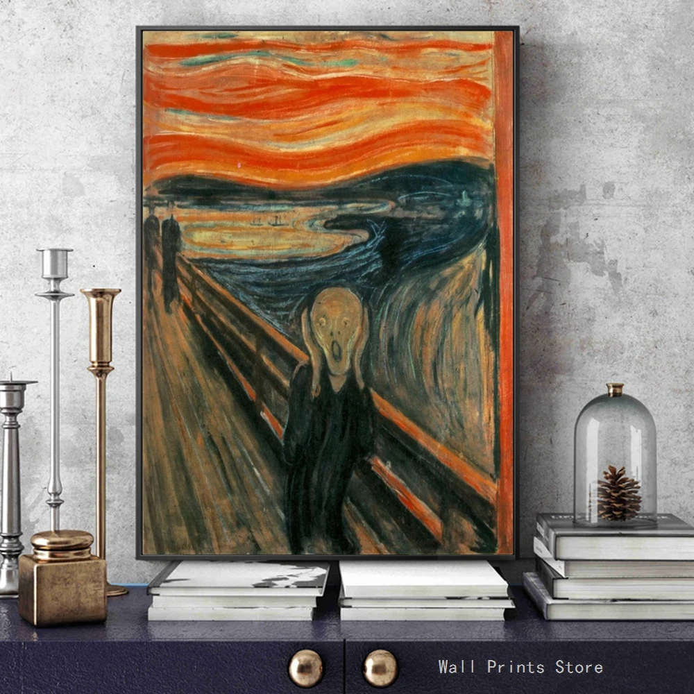 Edvard Munch The Cry знаменитые картины на холсте Настенная картина холст стену для