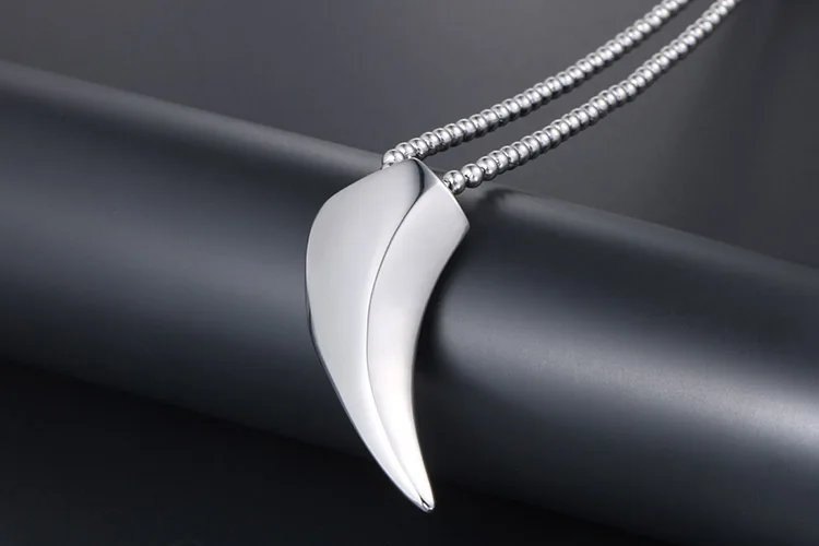 个性狼牙钛钢男士项链时尚潮人女钛钢吊坠 (12)