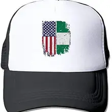 Унисекс Кепка водителя грузовика нигерийский американский флаг для мужчин и женщин Регулируемая сетчатая Кепка последняя задняя Кепка