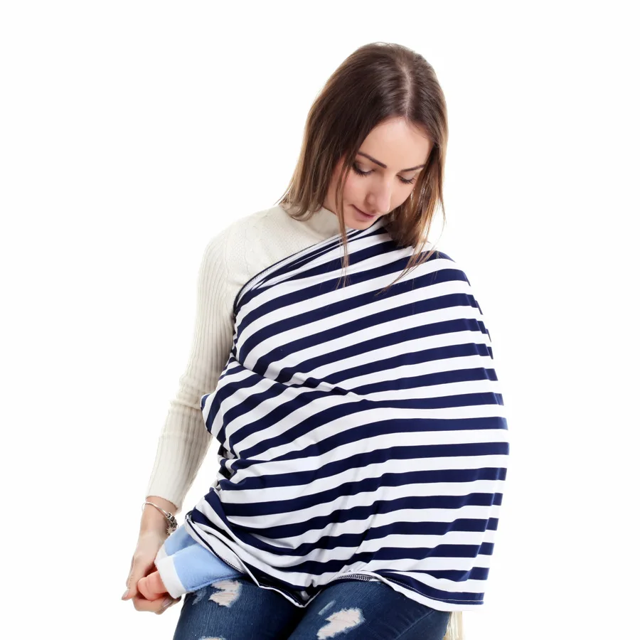 Gloriou Source Baby Carseat Cover Newborn Breast Feeding Covers Modal Striped Baby Shopping Chart Cover Women Clothes