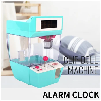 

Mini grab alarm clock creative cartoon children lazy electronic clock doll machine digital clock