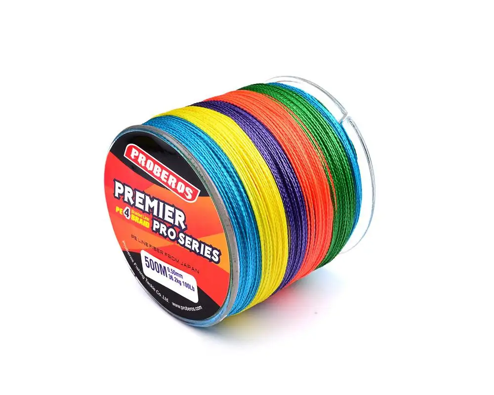 

4 Braid 500M Fishing Line PE Woven High Strength Colorful Fishing Line
