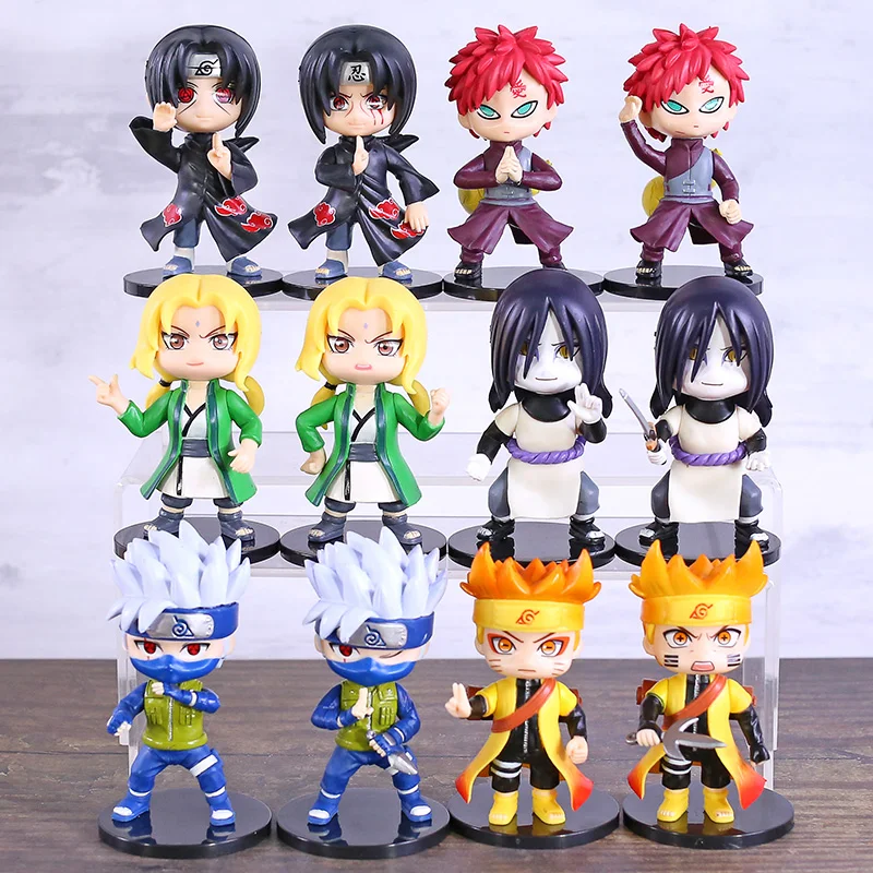 ПВХ фигурки Наруто Shippuden Hatake Kakashi Uchiha Itachi Uzumaki Naruto Tsunade Orochimaru Gaara 6 шт./компл.|Игровые