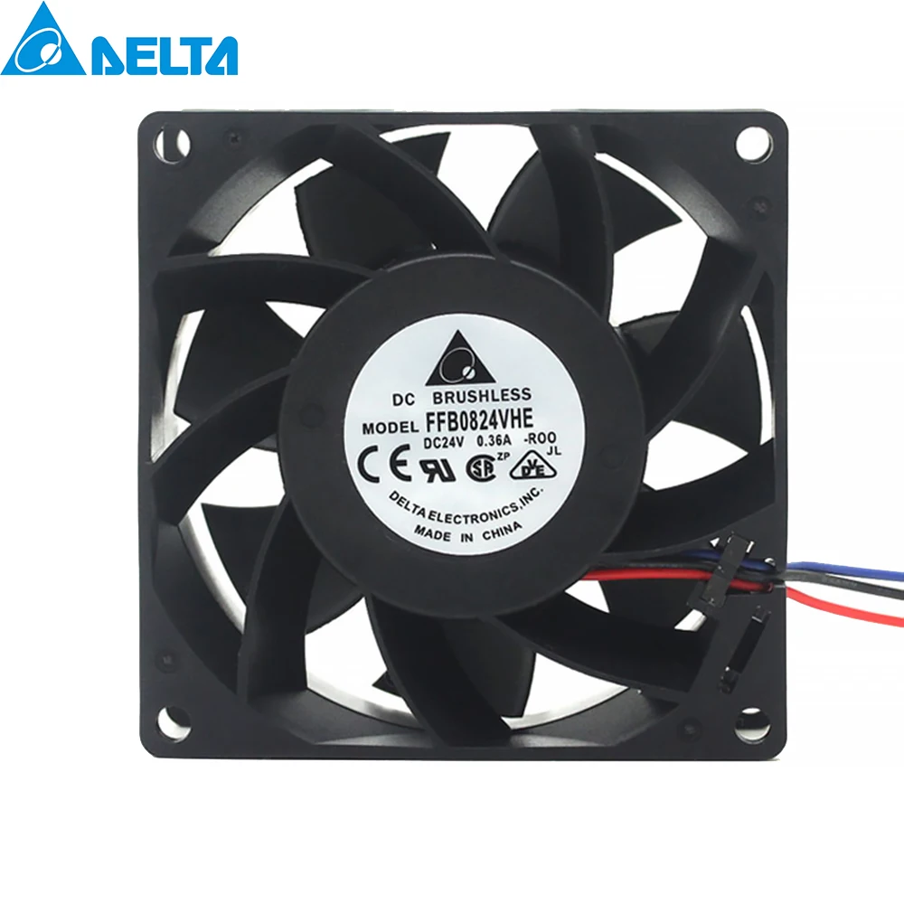 Для delta FFB0824VHE высокоскоростной 8038 DC 80X80X38mm 3 PIN 24V 0.36A Вентилятор охлаждения
