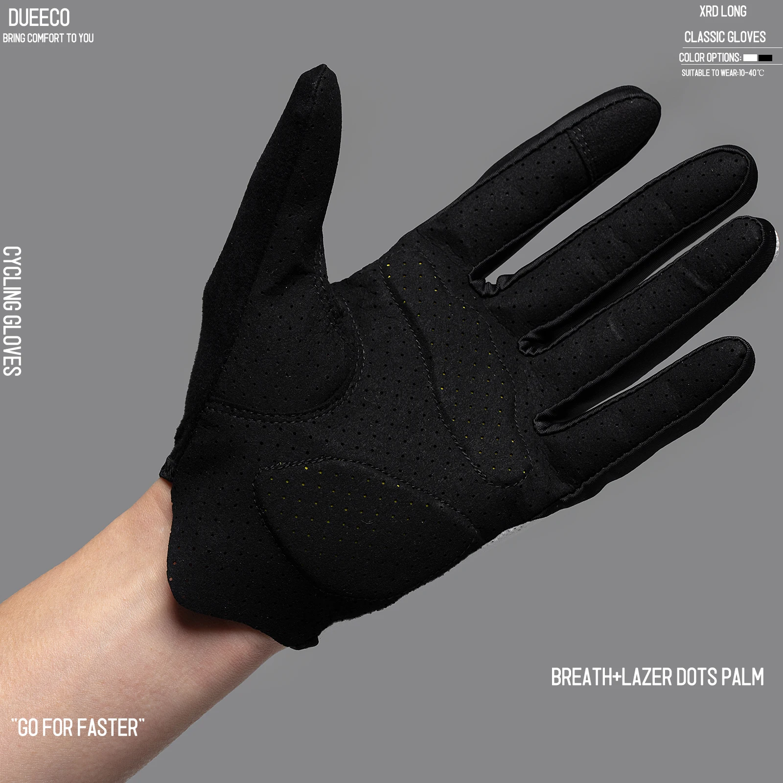 cycling gloves sport gloves DUEECO Full Finger Cycling Gloves Bicycle Gloves Mountain Bike Gloves-XRD Paded with Shock Absorbing Anti-Slip MTB Gloves